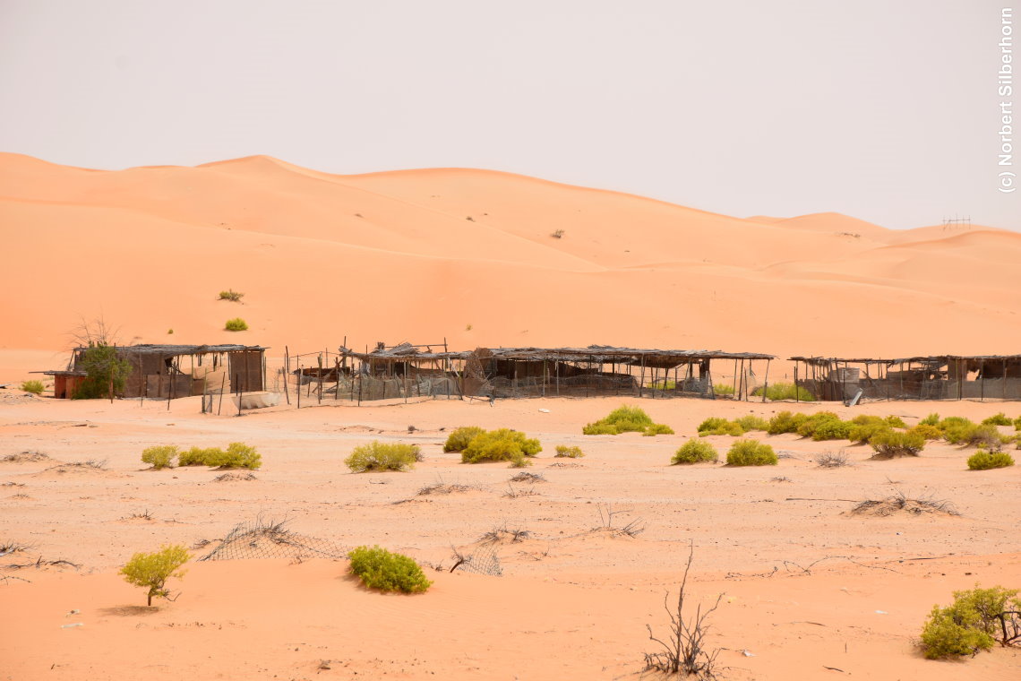 Verlassene Unterstände in der Wüste, Vereinigte Arabische Emirate, am 12.05.2018 um 14:35:41 
, © Norbert Silberhorn